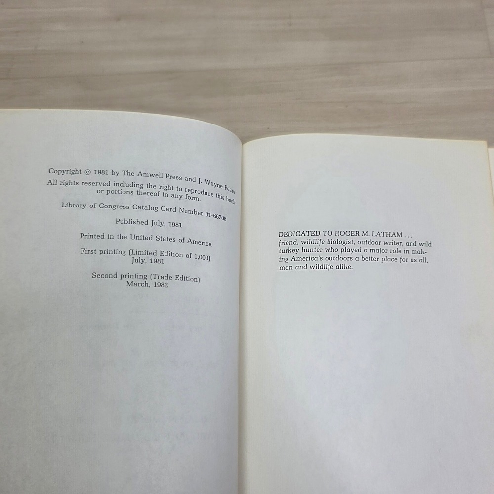 The Wild Turkey Book Anthology J Wayne Fears Amwell Press 1982 Hardcover Gilt - Picture 6 of 13